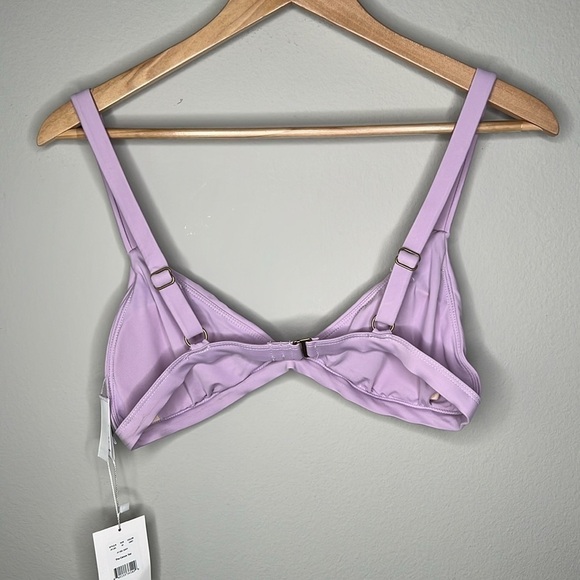 Andie Swim the Caicos Triangle Bikini Top in Soft Berry Lavender Size Medium - Picture 3 of 3